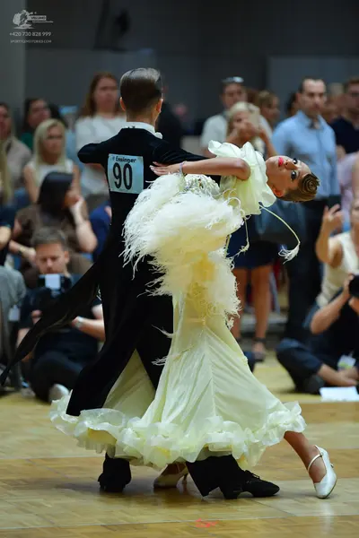 Dancesport competitor #90: Male dancer: black ballroom tailcoat suit