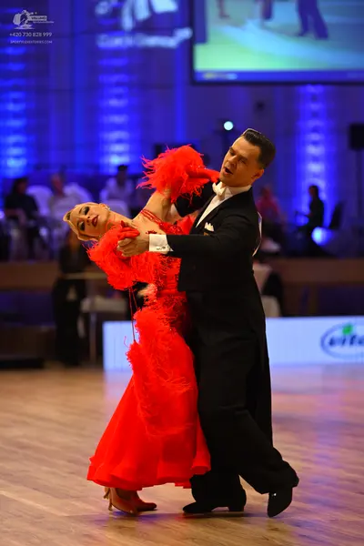 Dancesport competitor: Male dancer: black tailcoat, white shirt, white bowtie, black trousers, and blac