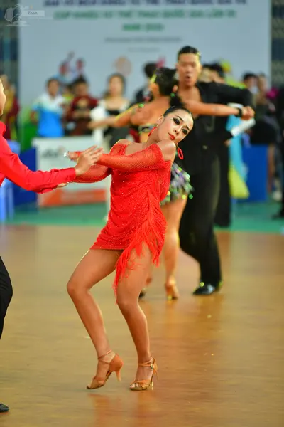 Dancesport competitor: ** Male
*   **Color:** Black
*   **Fabric:** Likely satin or a smooth fabric