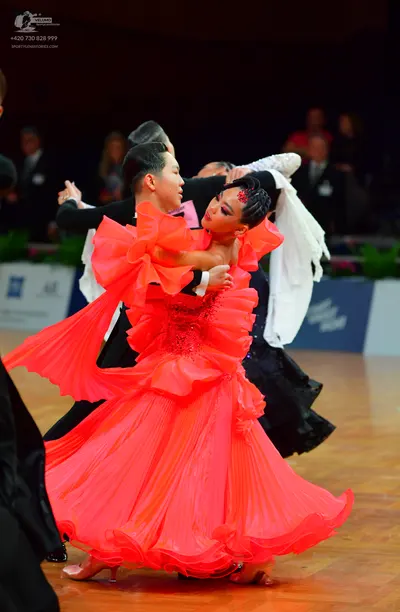 Dancesport competitor: Male dancer: black suit