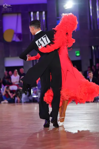 Dancesport competitor #417: Male dancer: black ballroom suit