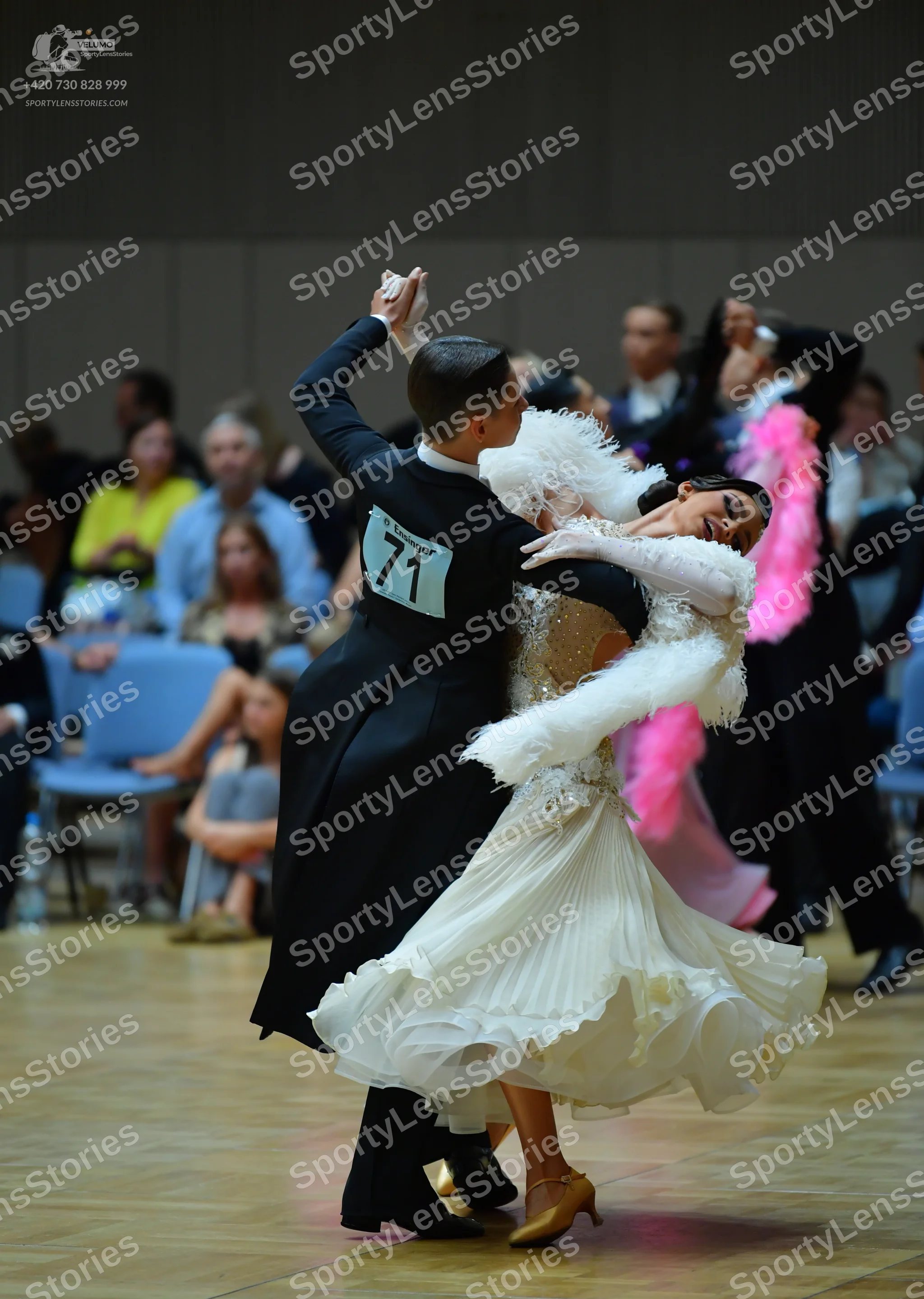 Dancesport competitor #71: Male dancer: black ballroom tailcoat