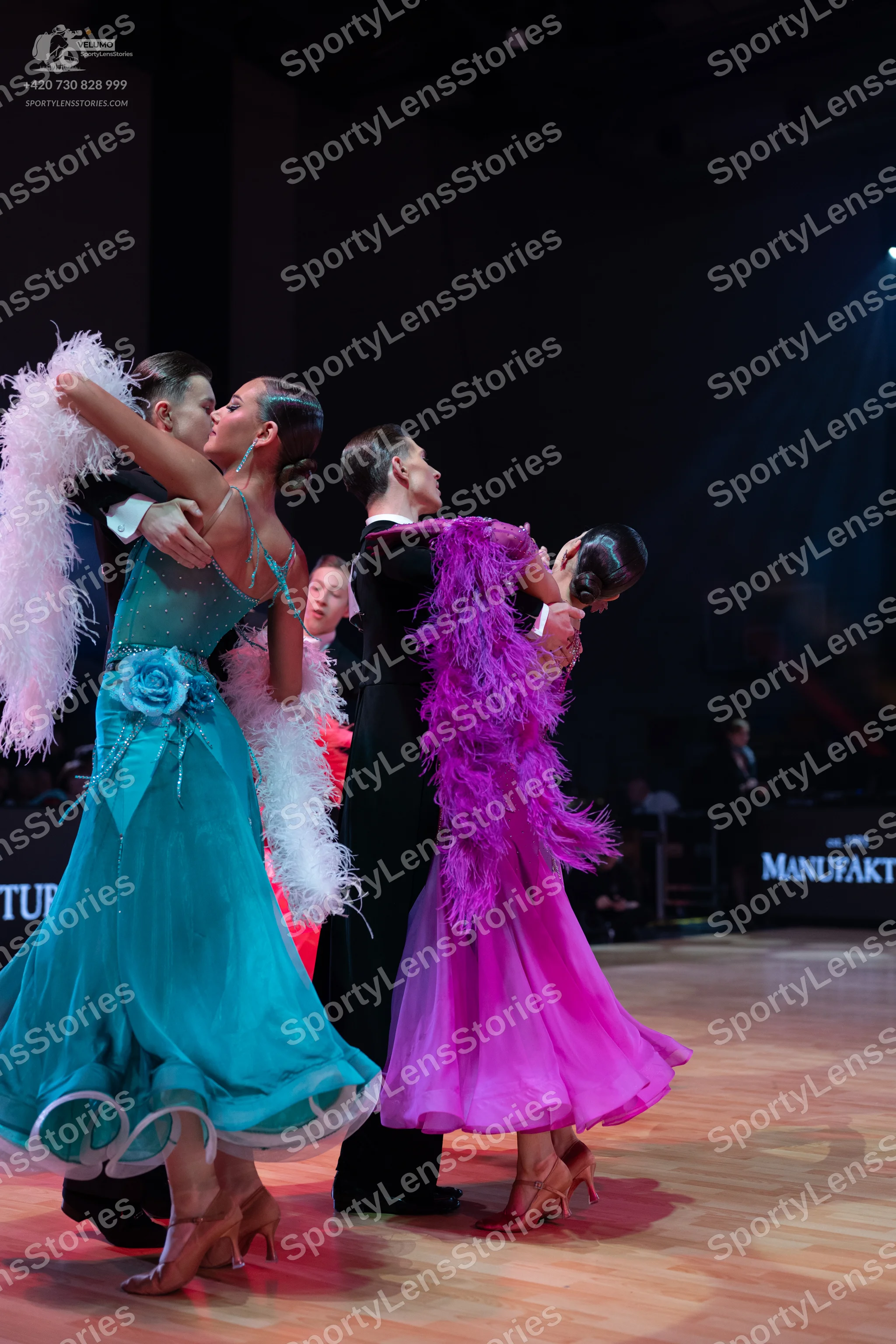 Dancesport competitor: Male dancers: black suits
