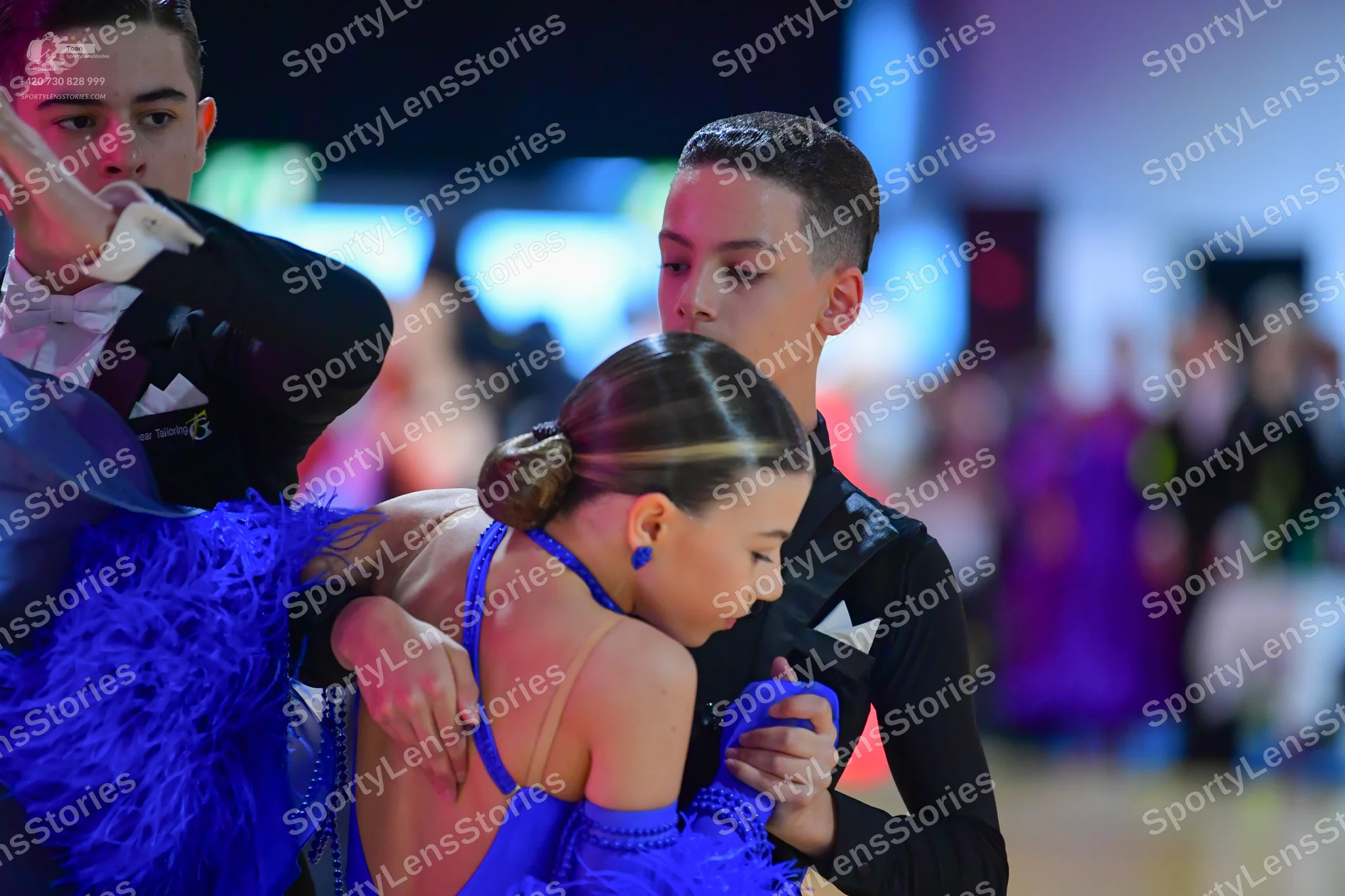 Dancesport competitor: Male dancers: black dance suits
