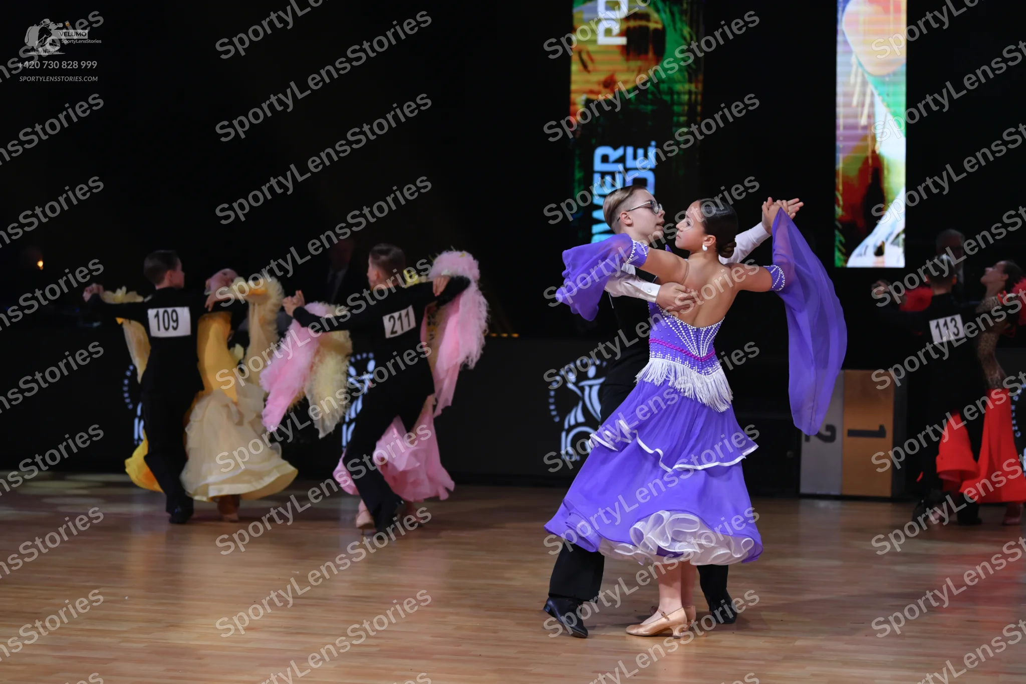 Dancesport competitor: Male dancer 109: black suit