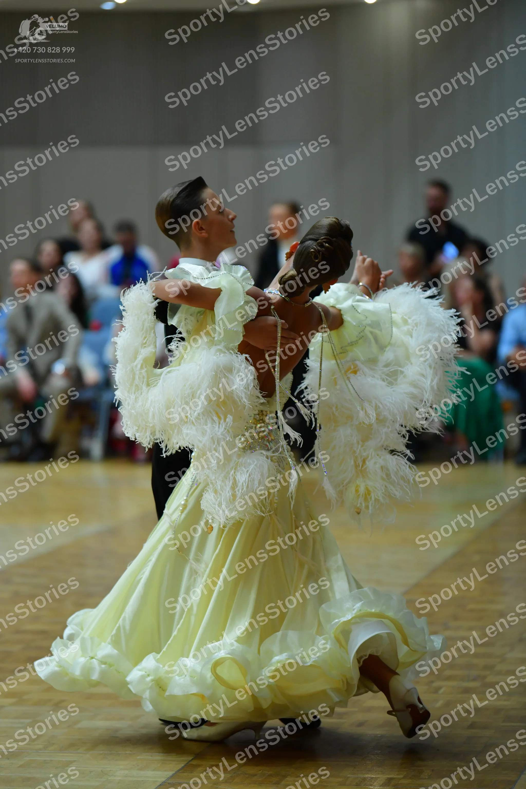 Dancesport competitor: Male dancer: black formal dance attire
