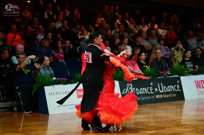 Dancesport competitor #29: Male dancer: black suit