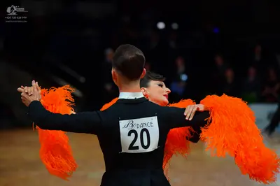 Dancesport competitor #20: Male dancer: black suit