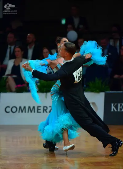 Dancesport competitor #166: Male dancer: black suit