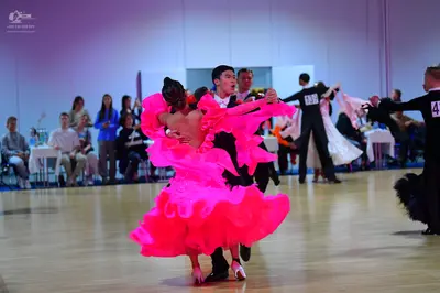 Dancesport competitor #435, #42: Male dancer: black suit