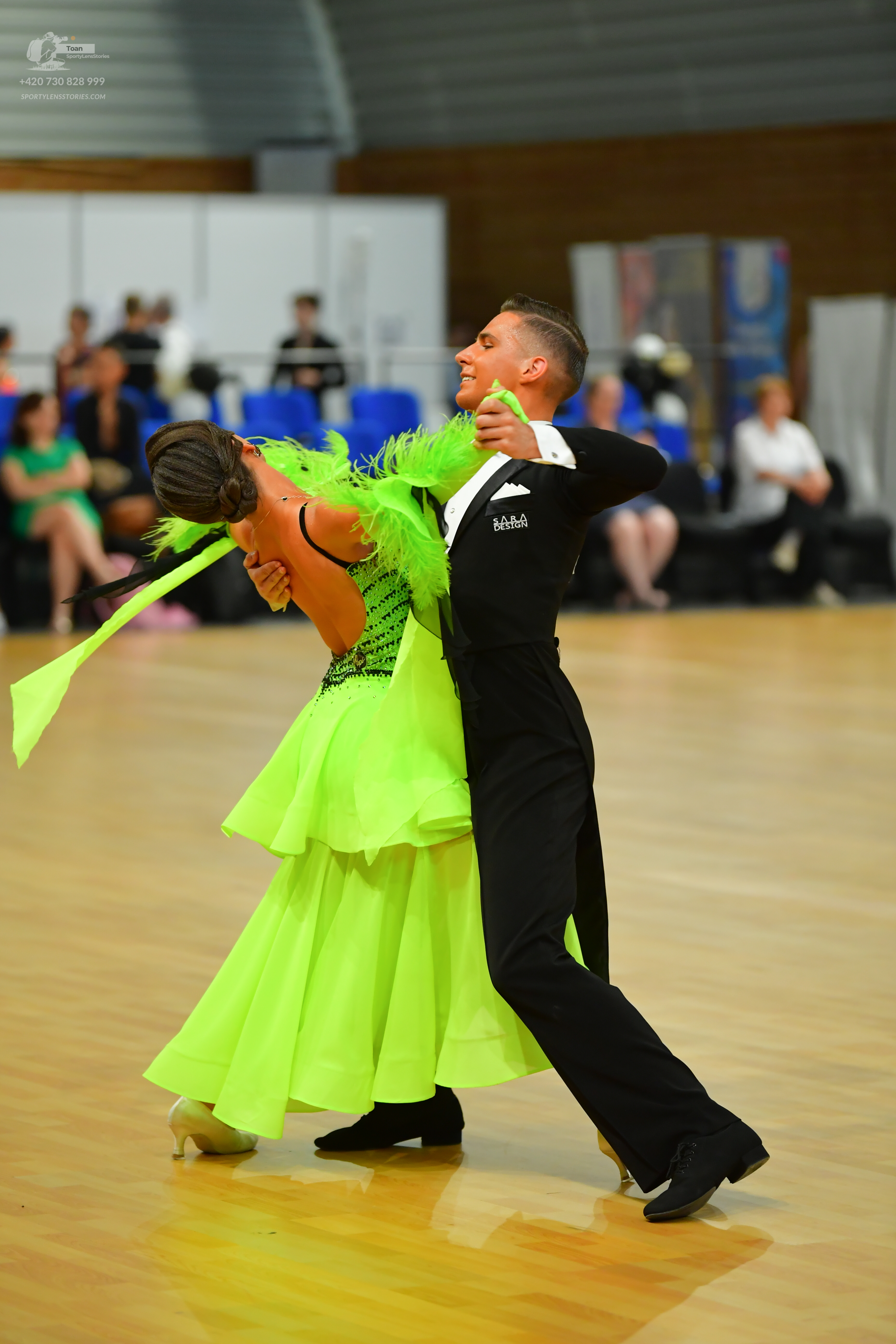Dancesport competitor: ** Black tail suit