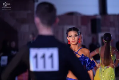 Dancesport competitor #111: Male dancer: black long-sleeved shirt