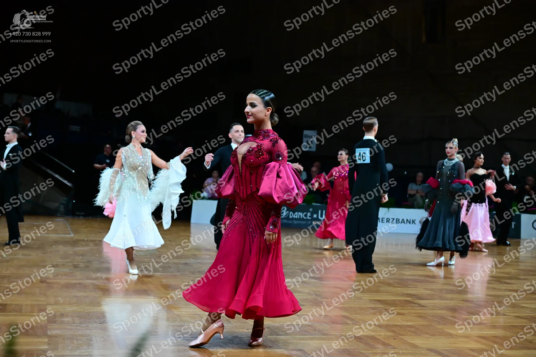Dancesport competitor #46: Male dancers: black suits