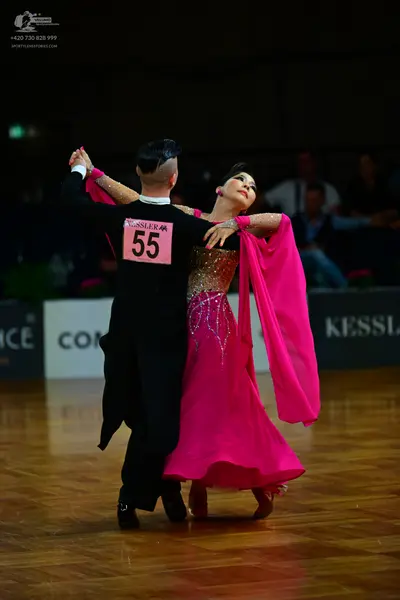 Dancesport competitor #55: Male dancer: black dance suit